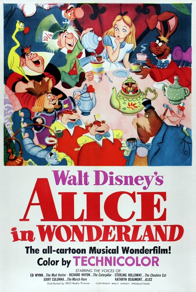 Alice au pays des merveilles 1951 - affiche