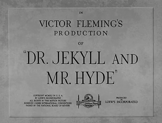 Docteur Jekyll et Mr Hyde 1941 - générique