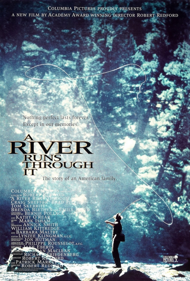 Et au milieu coule une rivière - affiche