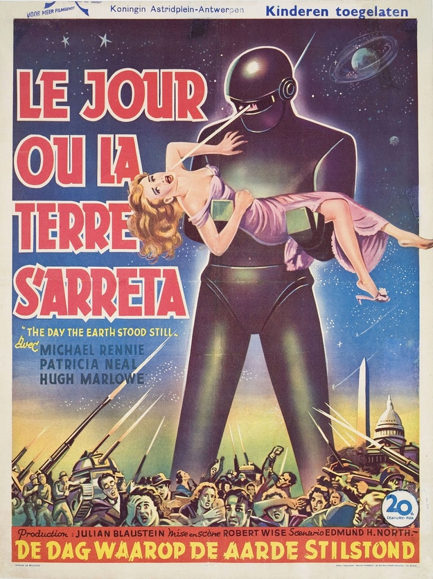 le jour où la Terre s'arrêta 1951 - affiche belge
