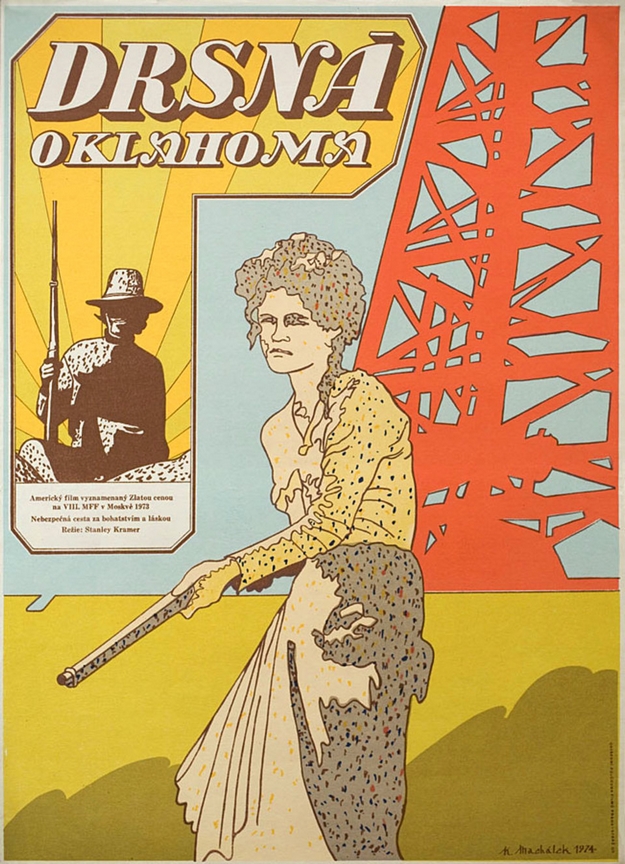 or noir de l'Oklahoma - affiche tchèque