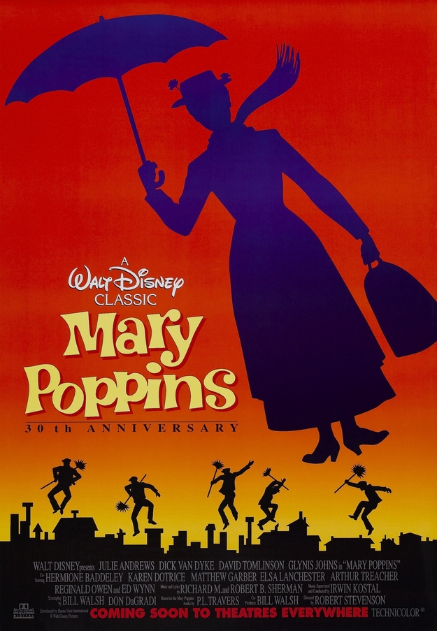 Mary Poppins - affiche 30 ans