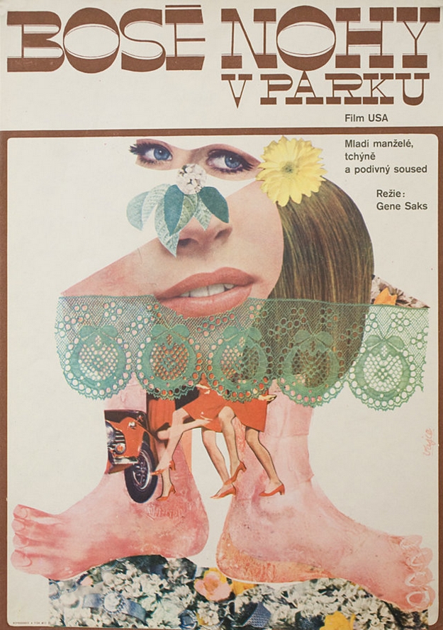 Pieds nus dans le parc - affiche tchèque