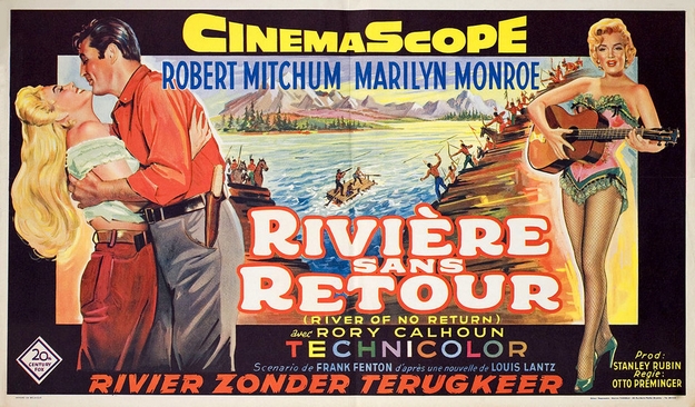 Rivière sans retour - affiche belge