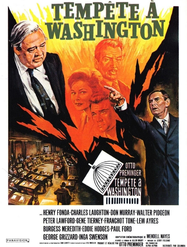 Tempête à Washington - affiche française